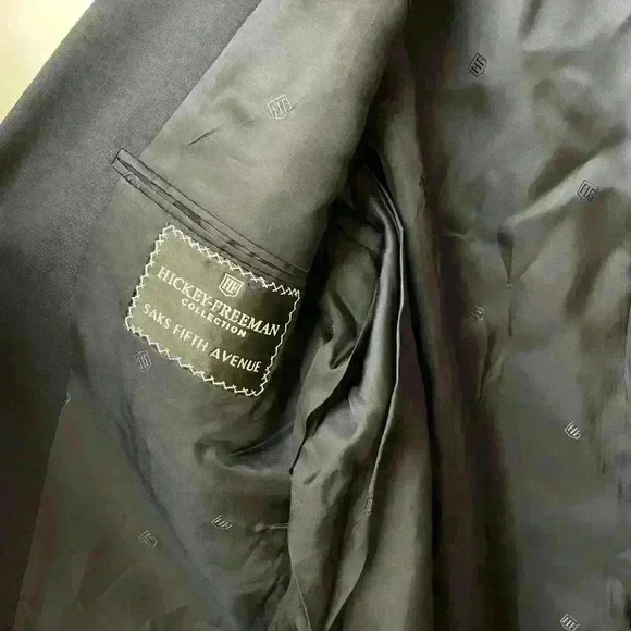 SAKS FIFTH AVE Blazer Men’s 41 Long, Blue wool cashmere blend two button style - Picture 5 of 6